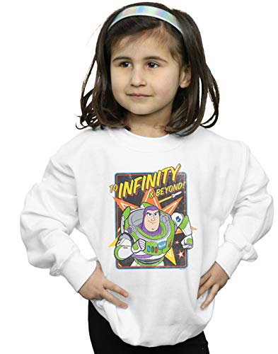 Image of Disney Girls Toy Story 4 Buzz To Infinity Sweatshirt White 9-11 Years