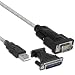 Produktbild Delock Adapter USB 2.0 Typ-A > 1 x Seriell DB9 RS-232 + Adapter DB25 7100077 Schwarz