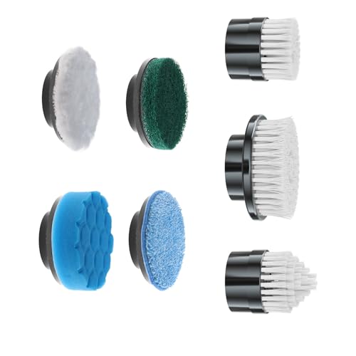 Image of Electric Spin Scrubber Replacement Brush Heads, 7 Pcs Set Suitable for Cordless Power Scrubber, for Bathroom, Kitchen,