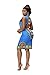 Womens Traditional African Dresses Vintage Bohemian Clothes Summer Sleeveless Shift Dress Blue