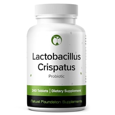 Lactobacillus Crispatus Probiotic 240 Tablets 4 Month Supply Researched Strain LCR86 3 Billion CFU Digestive & Vaginal Health Support GMP Certified 240, Lactobacillus Crispatus