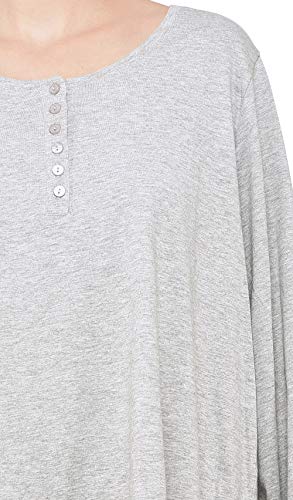 ULLA POPKEN Shirt mit Knopfleiste, Langarm Felpa