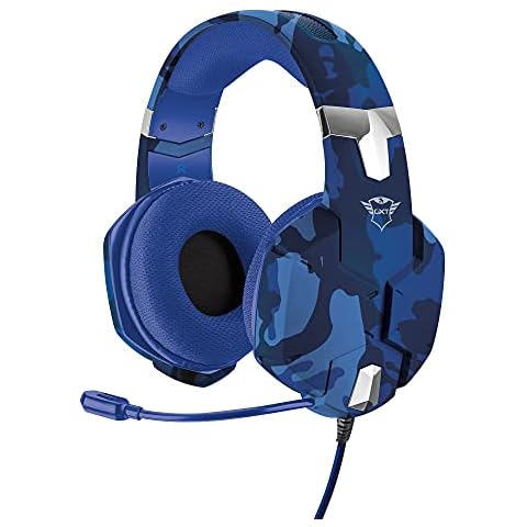 Trust Gaming 23249 Headset GXT 322D für PS4 und PS5 - Carus Kabelgebundene Gaming-Kopfhörer mit Flexiblem Mikrofon für Playstation 4 und 5 - Blau, Medium Cover