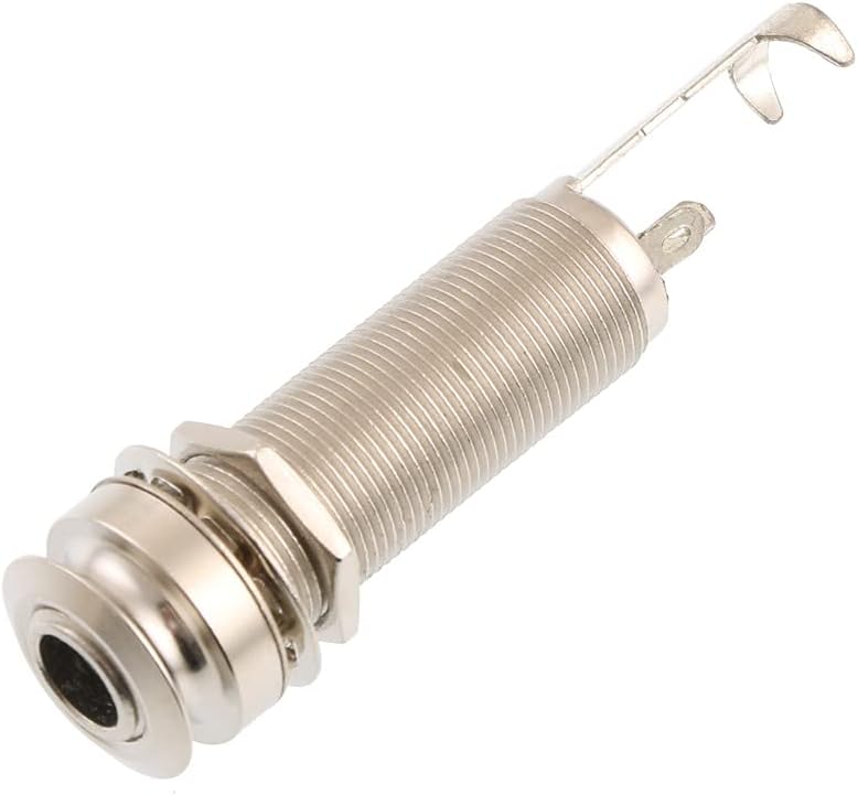 Chrome Guitar Bass End Pin Output Jack 1/4" Mono Applications 6306
