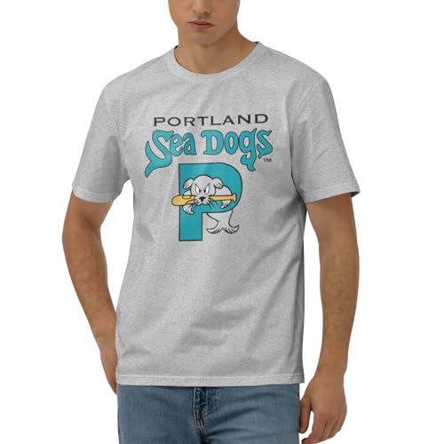 Portland Sea Dogs Men's 170g Combed Cotton Short Sleeve T-Shirt