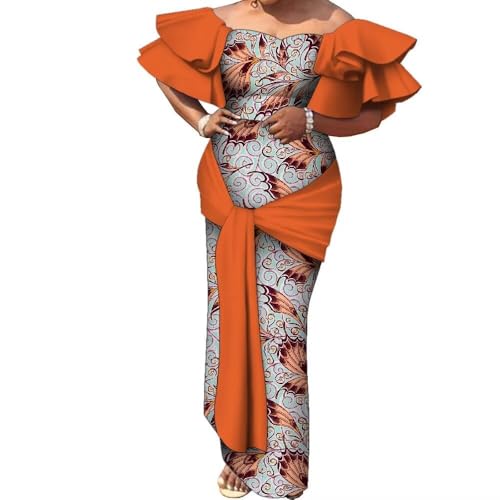 Image of African Long Robe Dresses for Women Dashiki Ankara Print African Traditional Clothes Lady African Evening Dress