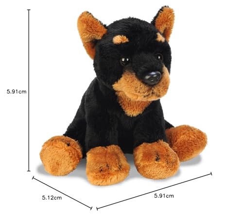 Yomiko 12109 Dobermann Hund Kuscheltier, 13 cm