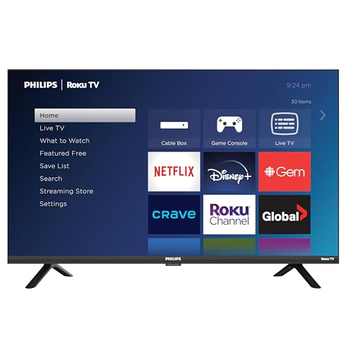 Philips Roku TV 32″ HD 720p LED-LCD Smart TV (32PFL4674/F6), Alexa Compatible