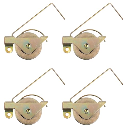 4 Pcs Sliding Screen Door Rollers, 1-1/4in Sliding Screen Door Spring Tension Wheel Replacement with Concave Steel Ball Bear for Arcadia Style Roller Replaces B515 B714