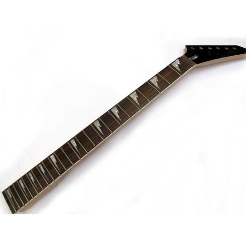 Manche guitare électrique érable 24 frettes touche palissandre incrustation foudre