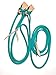 mecate green turquoise rein yacht rope with choice of natural, black or brown slobber straps