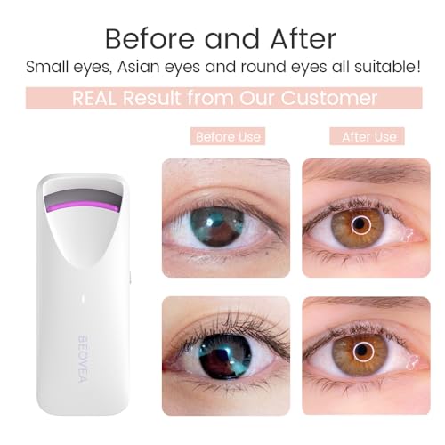 Image of BEOVEA Heated Eyelash Curler - Fast 8-Second Heat for Long-Lasting Curls - Portable Rechargeable Heated Lash Curler, Safe & Effective Eyelash Curlers for All-Day Volume and Lift