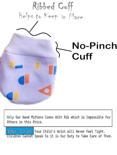 Image of VIN New Born Baby Cotton Mittens Caps Gloves Booty Combo Pair of 2 Unisex Durable Gift Set (3-6 Months)