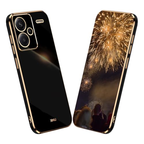 YUECXIN Case for Xiaomi Redmi Note 13 Pro+ Plus 5G, Ultra Thin Luxurious Bling Soft Premium TPU Bumper Silicone Elegant Cover