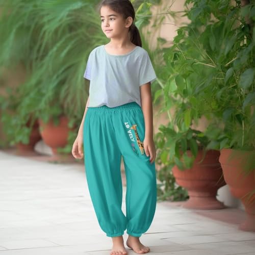 Kids Harem Pants Lightweight Long Bloomers Smocked Elastic Waist Hippy Boho Pants Childrens Hippie Festival Pants4