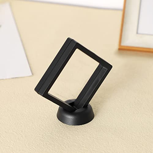 Caja exhibidora de joyas cuadrada 9x9 cm negra miniatura 3