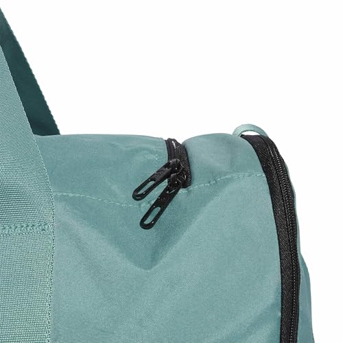 Image of adidas Unisex Essentials Linear Duffel Bag, Powder Teal /Black /White, M