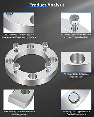 Eccpp 4X 4 Lug Wheel Spacers 1" 4X137Mm To 4X137Mm 110Mm 10X1.25 For Bayou 300 400 For Mule 500 100 For Mule 500 520 550 600 For Brute Force 650 #TOP5