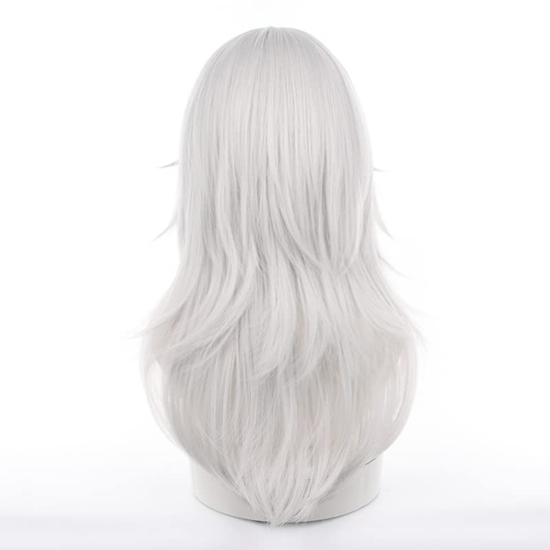 Miniatura 4 de Pelucas largas blancas para cosplay con explosión, peluca de fiesta de disfraces de Halloween para hombres