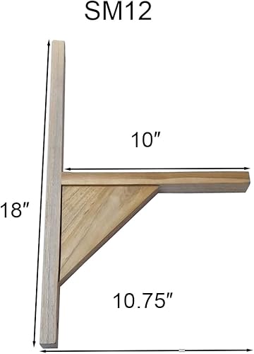 Miniatura 2 de Diamond Tropical Hardwoods Dos soportes o soportes de madera de teca, ideal para macetas de ventana de 12 pulgadas