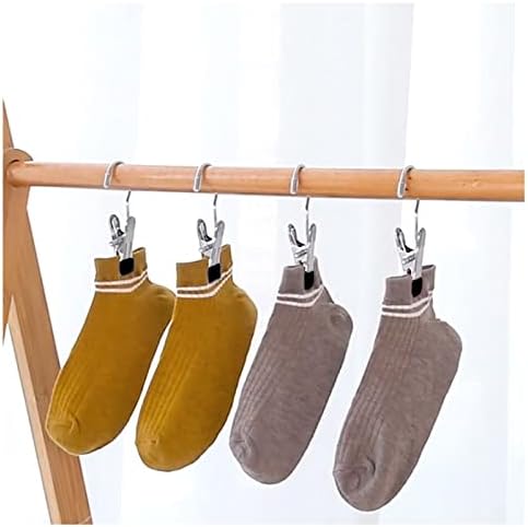 FuninCrea Laundry Hooks Clip, 5pcs Stainless Steel Anti-Slip Boot Laundry Hanger Clips Portable Heavy Duty Multi-Functional Single Hanging Clothes Clips for for Scarf, Gloves, Shoes, Socks (Black)