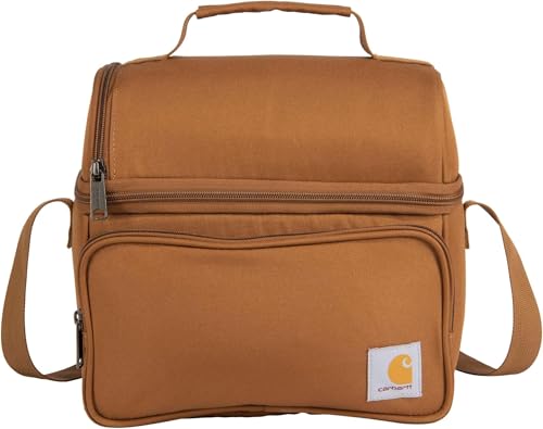 Image of Carhartt Camping Cooler, Worksite Lunchbox, Soft Shell Lunch Bag for Construction Sites, Work and Everyday Use, Brown (Pack of 8)
