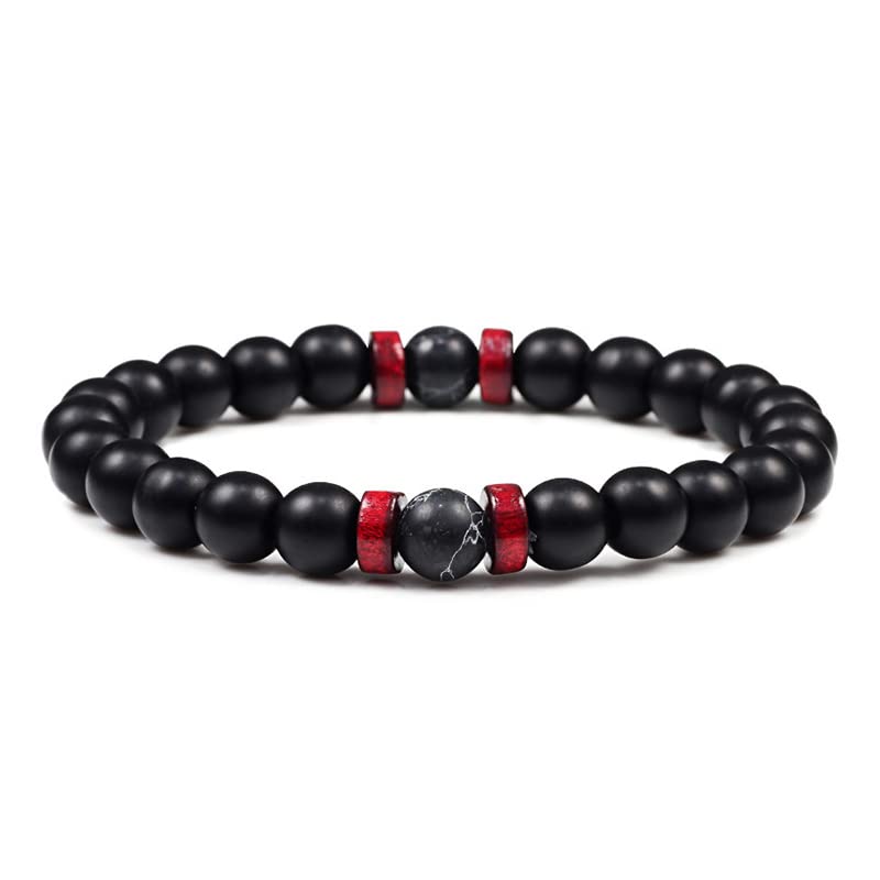 Männer Armband Naturstein Onyx Perlen Lava Diffusor Armbänder Männer Geschenk