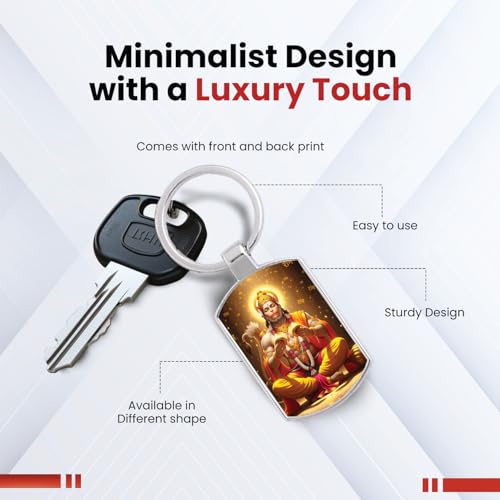 Image of Stylish Metal Keychains with Permanent Glossy Print - Inspirational Quotes & Spiritual Designs - Perfect Key chains for loved ones, Personal Use, Gifts & Return Gifts