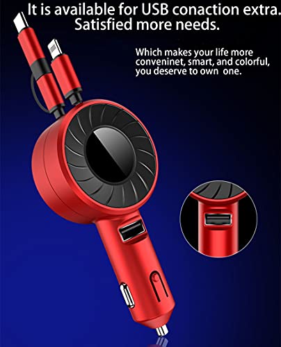 Retractable Usb C Fast Car Charger Iphone With Dual Port Usb Cables 3-In-1 Multiple Fast Charger For Iphone Charger Cable Ul Certified Compatible For Iphone 11 Pro Max/11/Xr/Xs/X/8/8 Plus/7/6/6S/5S/Se #TOP3