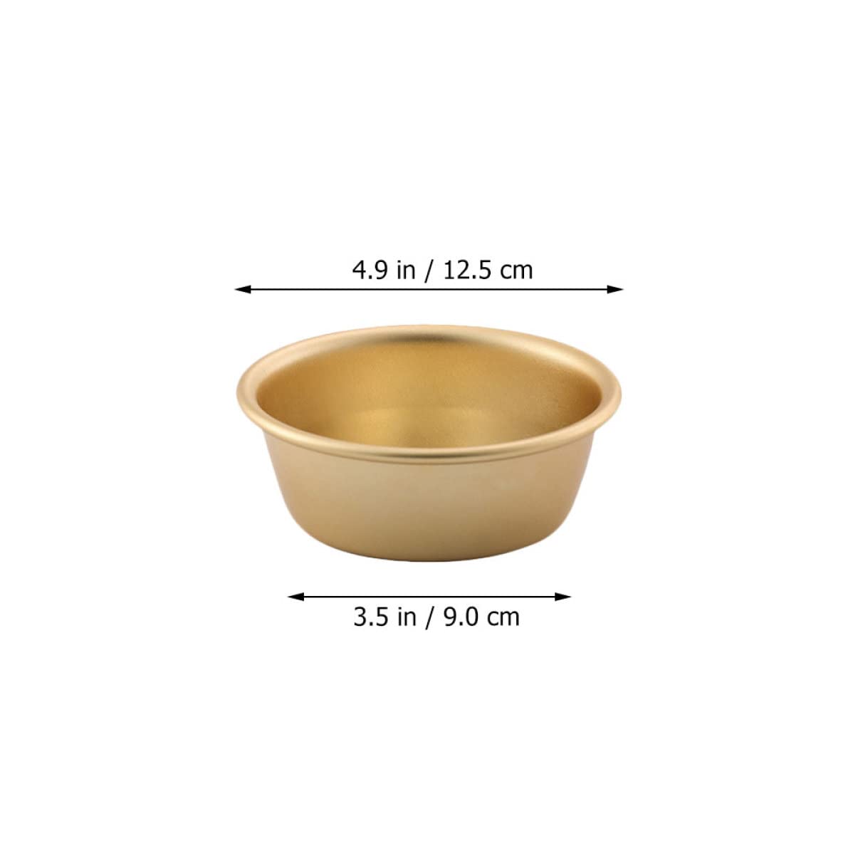 Alipis 2 Juegos Cuenco De Aluminio Amarillo Lá Tazón De Frutas Mezclar Tazones De Almacenamiento Exquisitos Tazones De Vino Coreanos Exquisitos De Aluminio Golden 4 Uds * 2