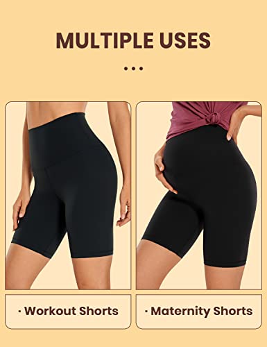 CRZ YOGA Women's Butterluxe 6'' Super High Waist Cycling Shorts - Butter Soft Short Leggings Workout Yoga Biker Shorts Black 10 - Image 5