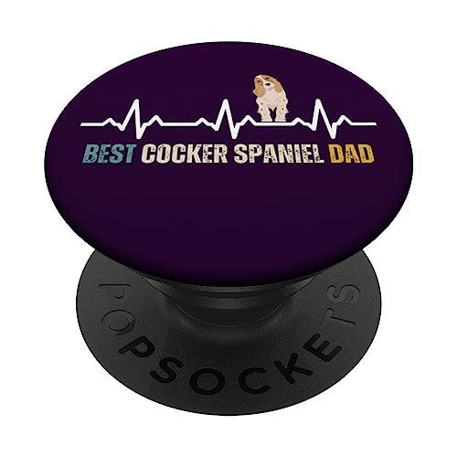 El mejor Cocker Spaniel para papá Heartbeat, retro, vintage, para amantes de perros PopSockets PopGrip Intercambiable