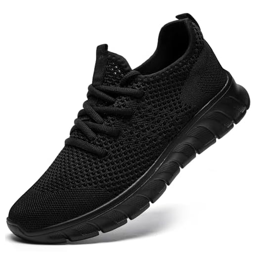 Mens Tennis Shoes Running Sneaker Slip On Walking Shoe Black Size 9.5