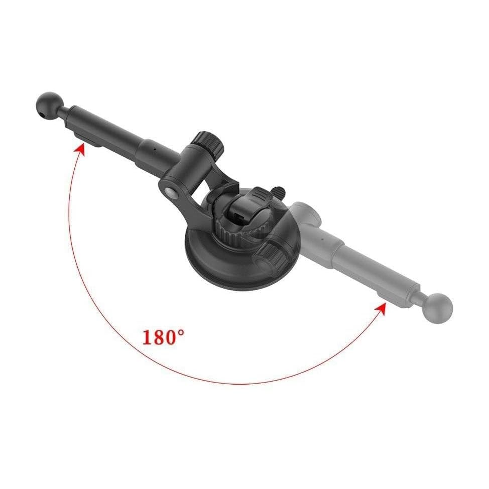 Image of ModishOmbre MH1129 Universal Premium Mobile Holder for Car with Telescopic Arm Automatic Arm Lock Car Phone Mount with 360 Degree Rotation Base Car Accessories for Phone Exceptional