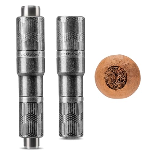 Cigar Punch Double Blade Sharp Size Drill Cigar Hole Opener Accessories (Silver)