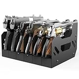 Foam Pistol Rack for Gun Safe & Gun Cabinet Accessories, Durable Soft Foam Handgun Organizer with Moisture/Scratch Resistance & Anti-Slip, Firearm Storage Rack Stand for Displays (6 Slots Black)