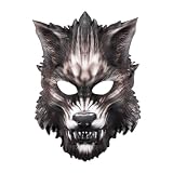 Baoblaze Maschera Lupo Festival Maschera Animale Copricapo Testa Canina Accessorio Spaventoso in Materiale EVA Confortevole con Fori Adatta per, Taglia Unica, style to 2