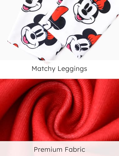 Image of Disney Frozen Minnie Mouse Stitch Princess Fall Toddler Girl Outfit 2 Piece Girl Clothes Long Sleeve Sweatshirt and Leggings
