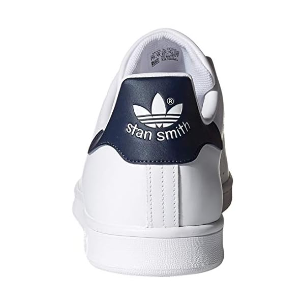 adidas Originals mens Stan Smith Shoes Fashion Sneakers, Core White/Core White/Dark Blue, 9 US - Image 4