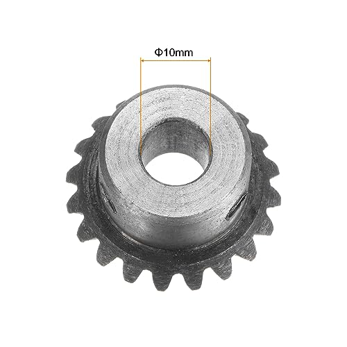 Image of HARFINGTON 2pcs Bevel Gear 1M 20 Teeth 10mm Shaft Hole 1:1 Tapered Bevel Pinion Gear 45# Steel 1.5 Module 90 Degree Steering Gear, for Hardware Mechanical Rotation