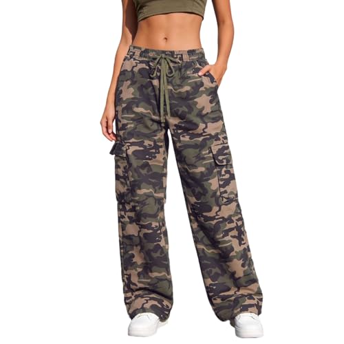 Pantalon cargo ample pour femme pantalon léger et décontracté à poches