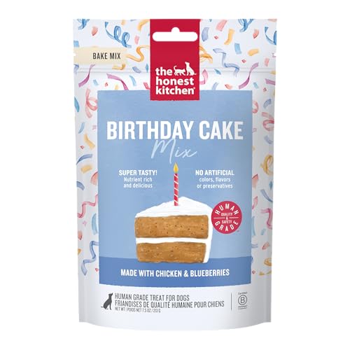 The Honest Kitchen Human Grade Birthday Cake Mix for Dogs - Chicken & Blueberry 7.5 oz Pouch