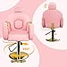GAOMON Reclining Barber Salon Chair, 360°Swivel Barber Chair with Heavy Duty Hydraulic Pump for Hair Stylist Barbershop Home Spa Shampoo, Pink