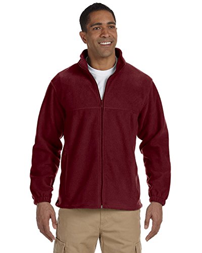 Men's 8 oz. Full-Zip Fleece, Small, Wine