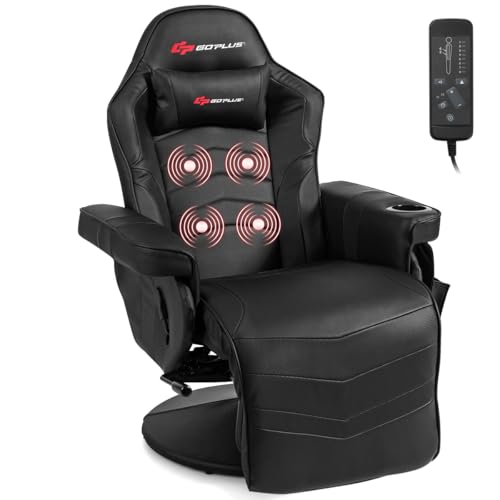 Goplus Massage Gaming Chair with 4 Massage Spots