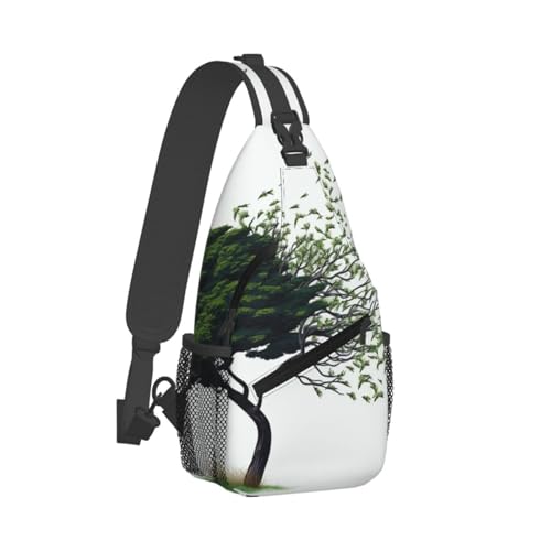 Bolso tipo Sling para Hombre y Mujer Negro Urbano miniatura 7