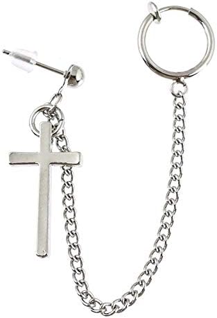 Amazon ピアス イヤリング メンズ リング ブランド 韓国 片耳 Sbg クロス コネクト チェーン ピアス ジュエリー 通販