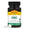 Country Life Chelated Zinc 50 mg - Certified Gluten-Free & Vegan Immune Support Supplement, Enhances Zinc Absorption, Supports Bodys Protein Production & Cellular Health, 100 Vegetarian Tablets