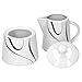 Van Well Galaxy Lot de 2 sucriers avec couvercle Ø 95 mm + pot à lait 220 ml Motif lignes