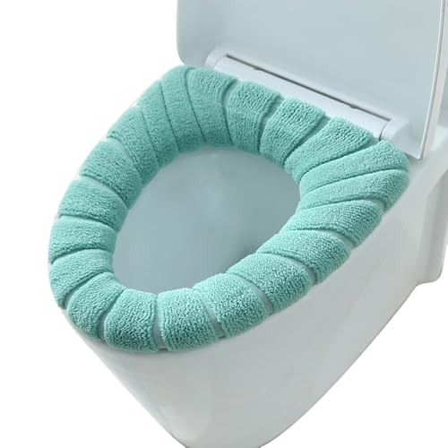 便座カバー 厚手 暖かい トイレ 便座マット O型 U型 V型便座対応 便座シート 洗浄暖房型兼用 ソフト 便器マット ふんわり 伸縮性 防寒 抗菌 防臭 洗える 洗濯 便座トイレカバー 冬 暖かさ ユニバーサル 便座トイレクッション (グリーン)